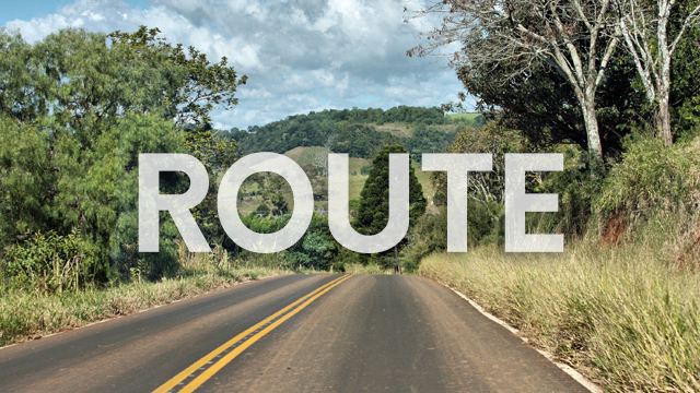 scenic roadway with the word route